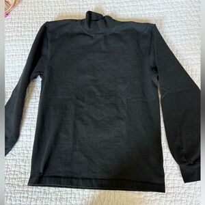 Black Turtleneck Long Sleeve Top